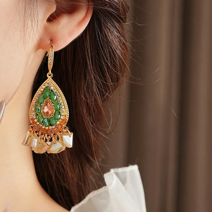 Sienna Emerald Drop Earrings