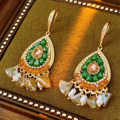 Sienna Emerald Drop Earrings