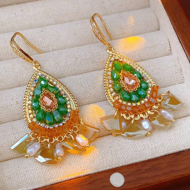 Sienna Emerald Drop Earrings