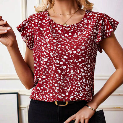Emma Ruffle Sleeve Blouse