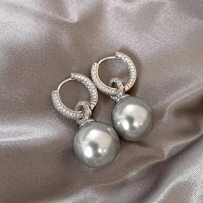 Sienna Luxe Pearl Drop Hoops