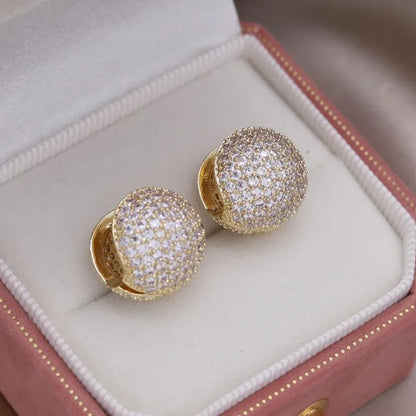 Scarlett Crystal Dome Earrings