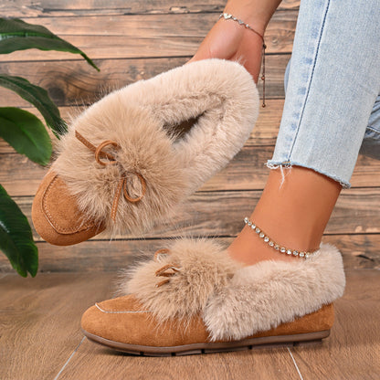 Felicia Fur-Lined Moccassins