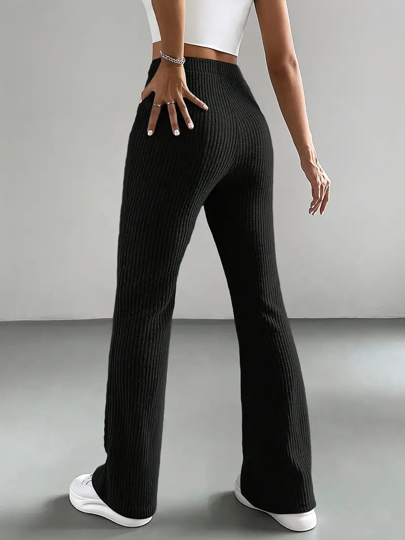 Contour Ribbed Flare Pants