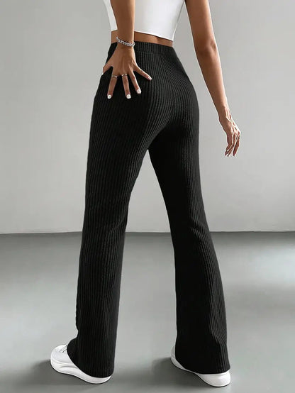 Contour Ribbed Flare Pants