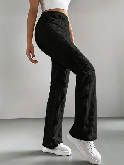 Contour Ribbed Flare Pants