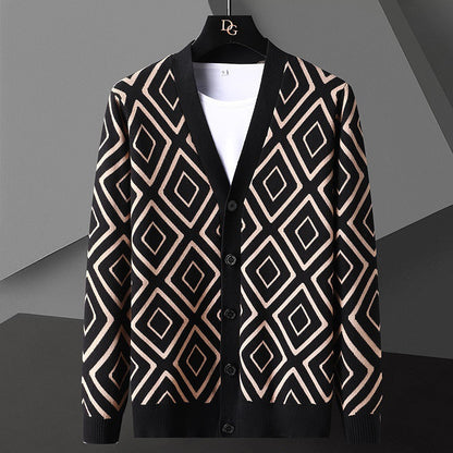 Diamond Grid Cardigan