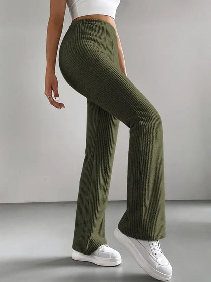 Contour Ribbed Flare Pants