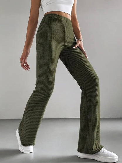 Contour Ribbed Flare Pants