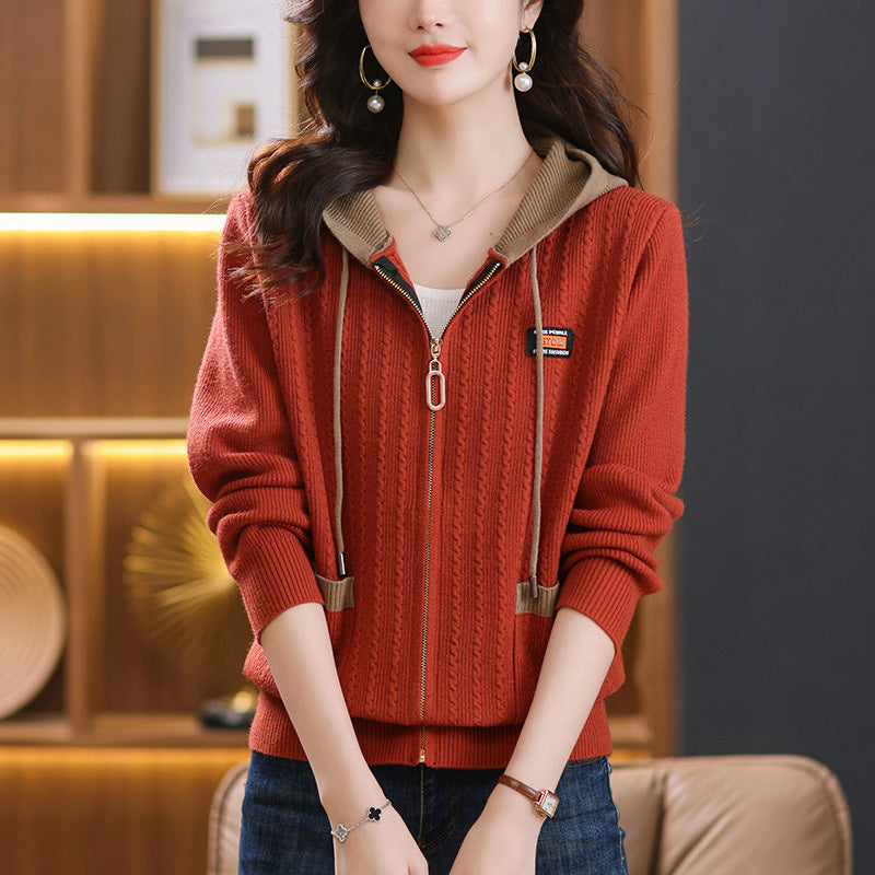 Amelia Knit Zip Hoodie