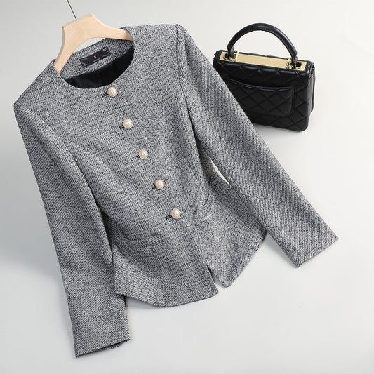 Valeria Pearl Button Blazer