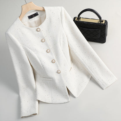 Valeria Pearl Button Blazer
