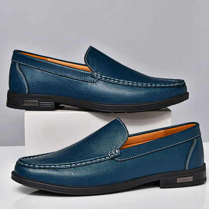 Azure Leather Loafers