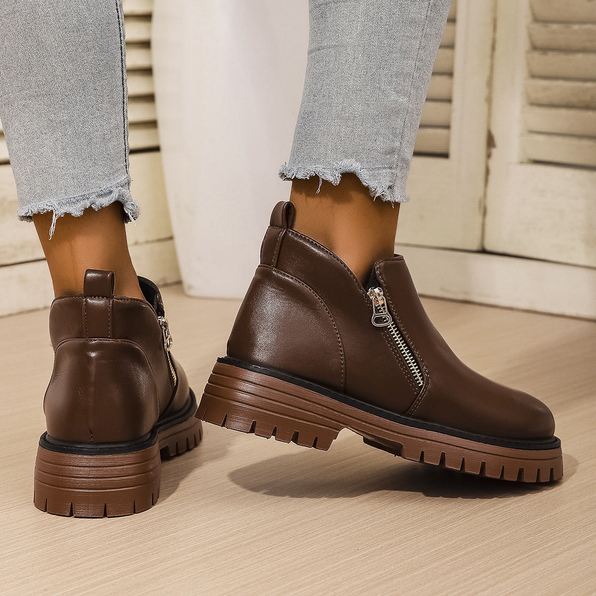 Harper Zip Ankle Boots