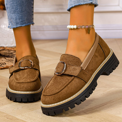 Monarch Suede Buckle Loafers